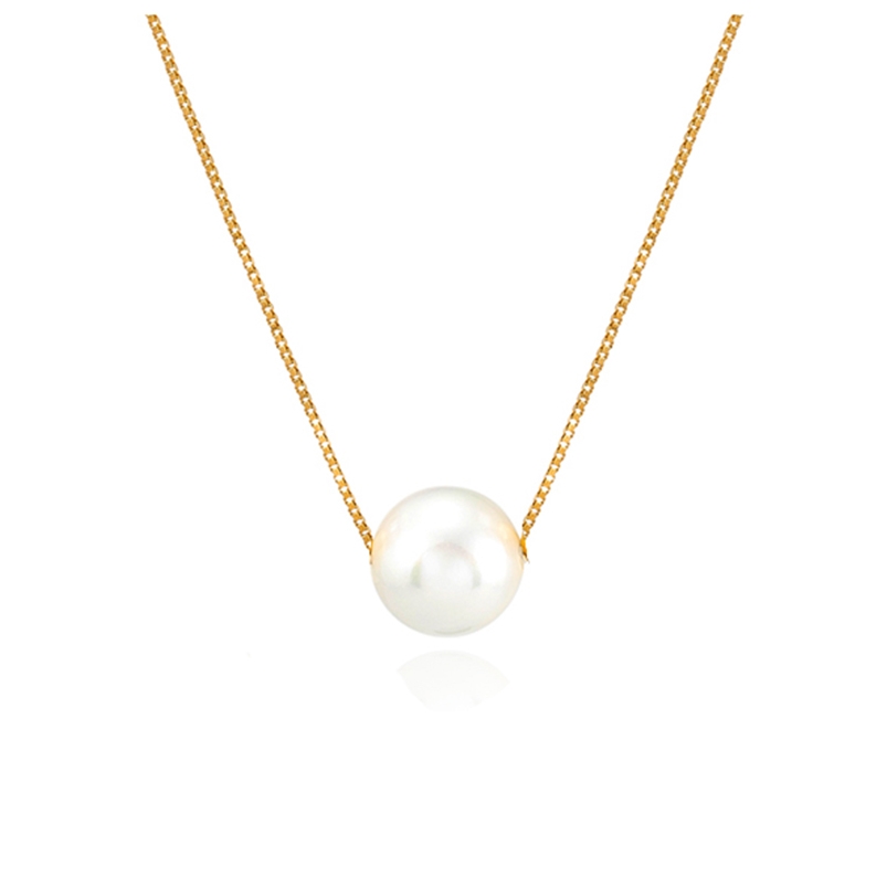 Gargantilla con Perla Cultivada en Oro Amarillo...