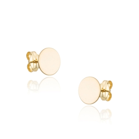 Pendientes de Disco en Oro Amarillo de 18 KT