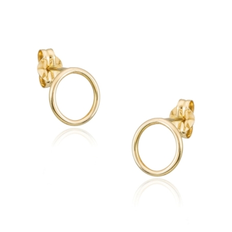Pendientes de Circulo en Oro Amarillo de 18 KT