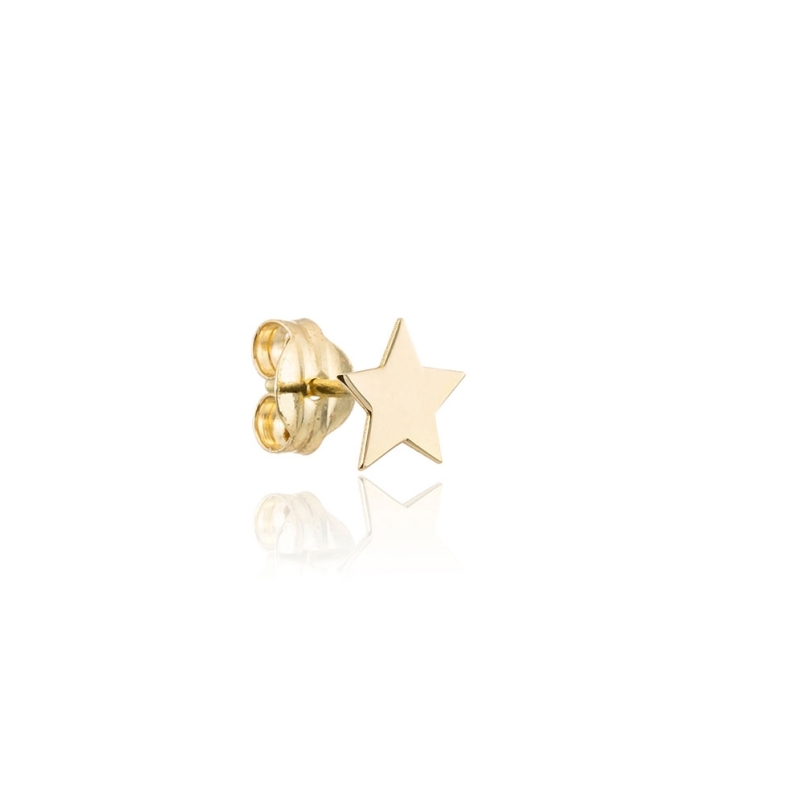 piercing de oro con forma de estrella
