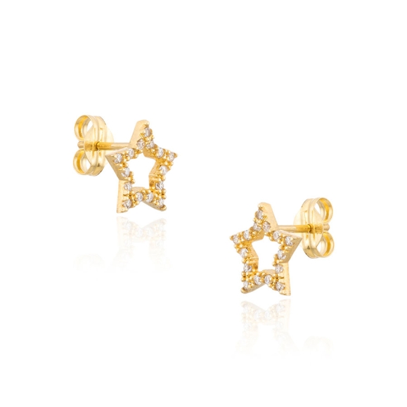 Pendientes con forma de Estrella y Circonitas