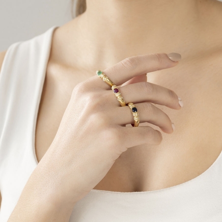 Anillos de Brillantes en Oro Amarillo de 18 KT puestos