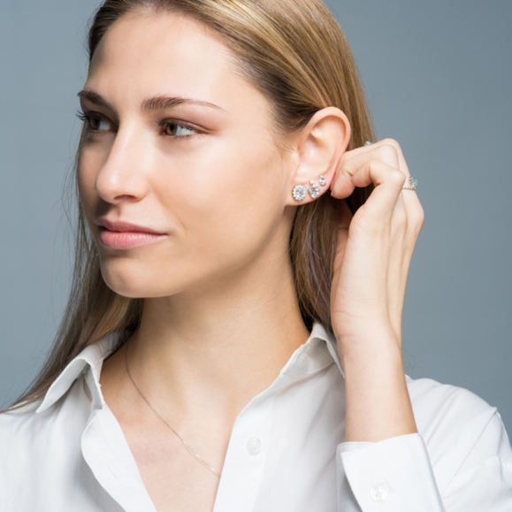 Pendientes de oro blanco... 2