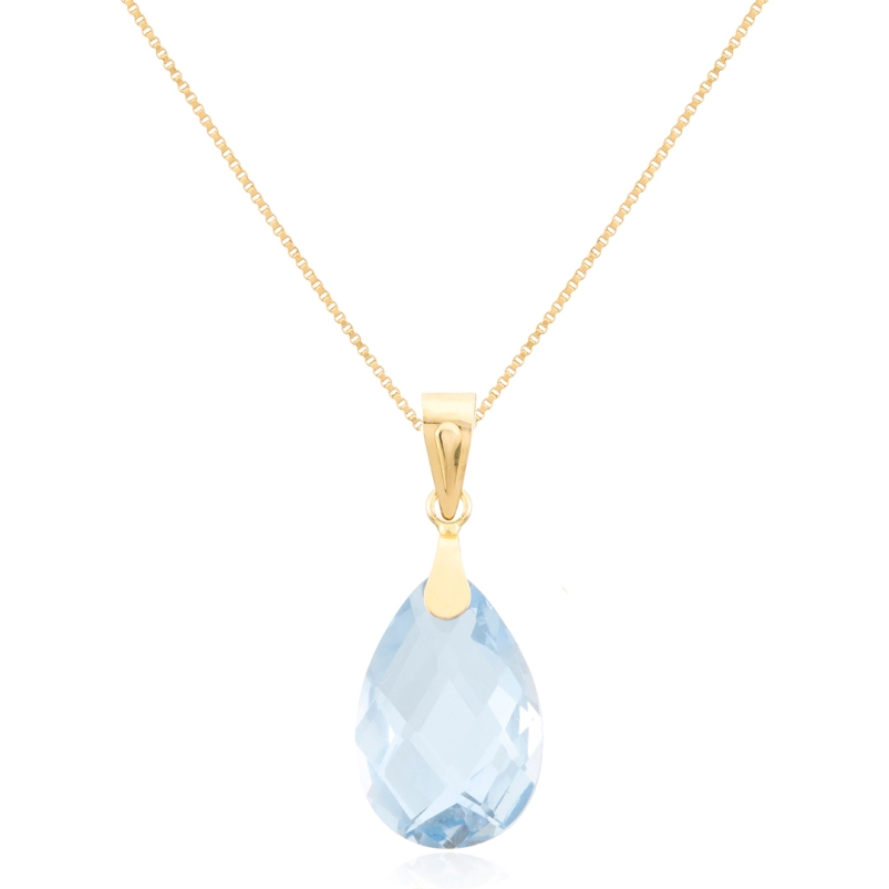 Colgante de Circonita Azul en forma de Pera