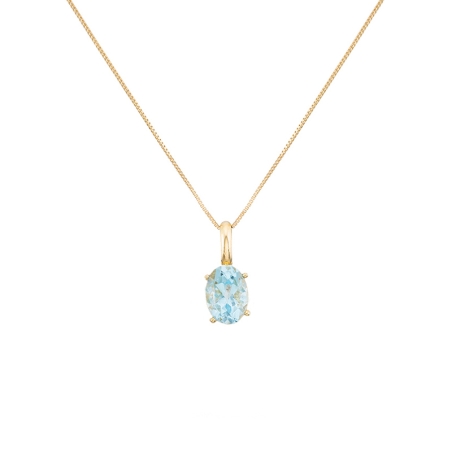 Gargantilla de oro amarillo con topacio