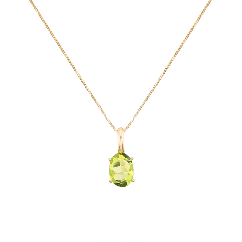 Gargantilla de oro amarillo con topacio