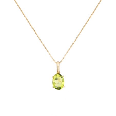 Gargantilla de oro amarillo con topacio